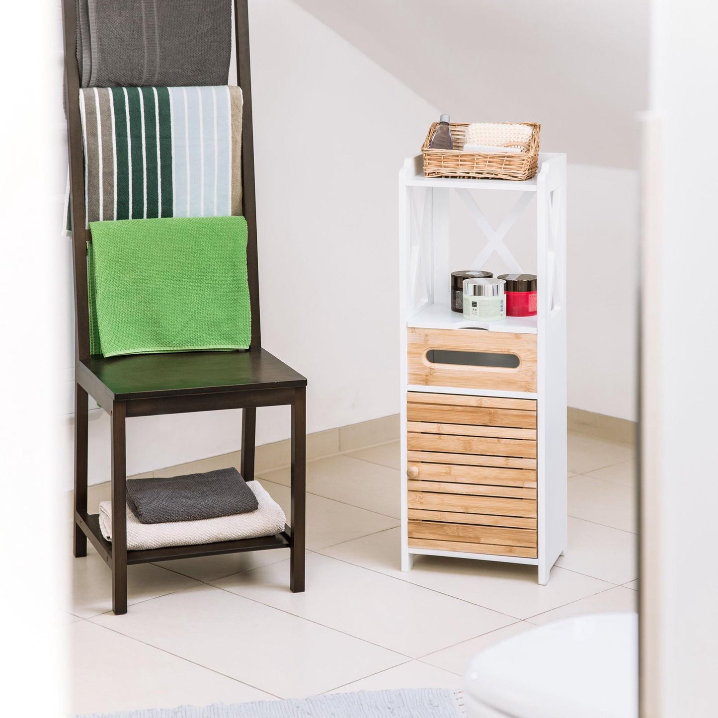 Small side cabinet with 5 shelves