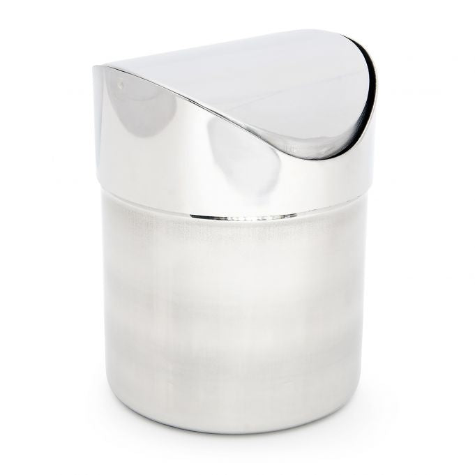 Small waste bin in stainless steel 1.2 l