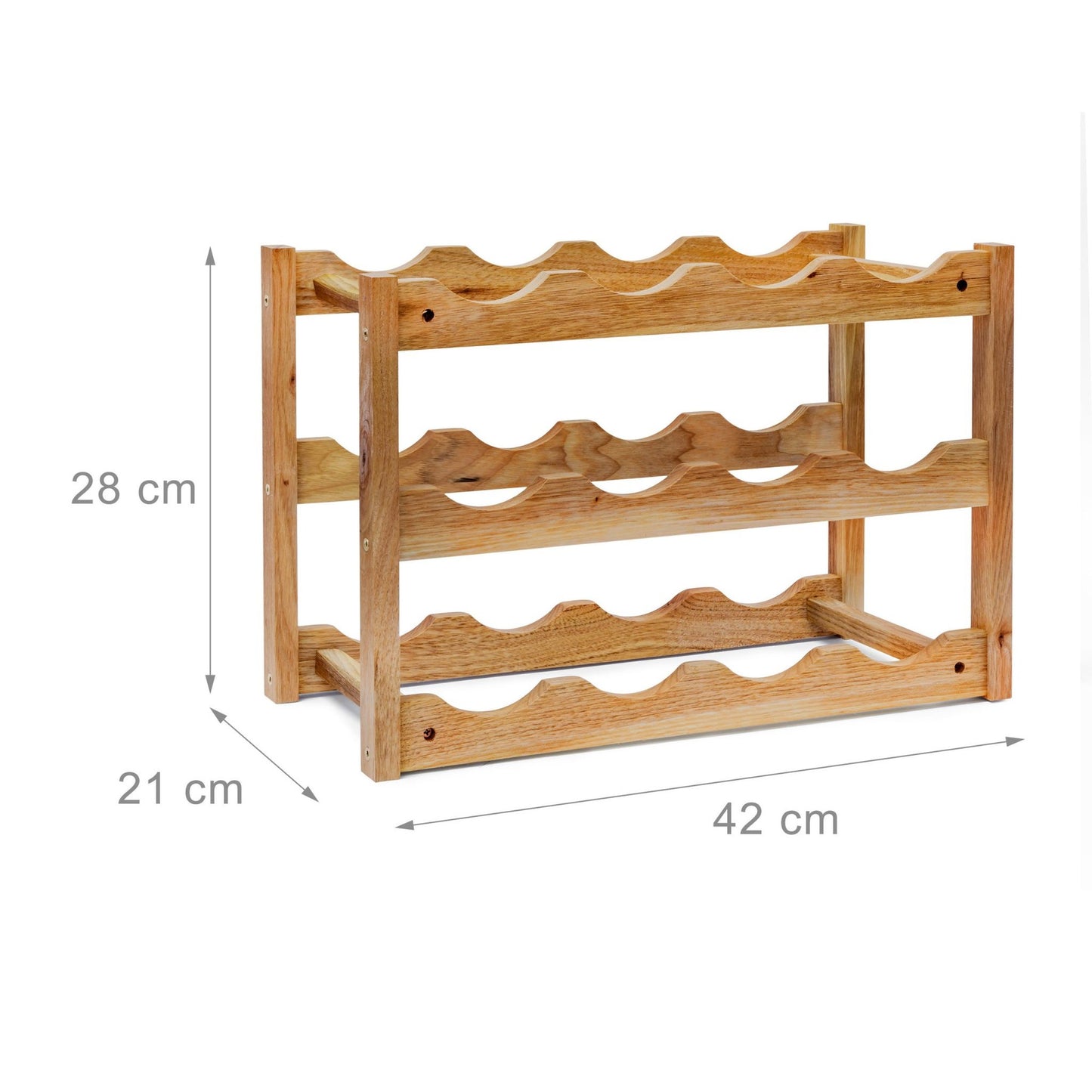 Small wine rack in walnut