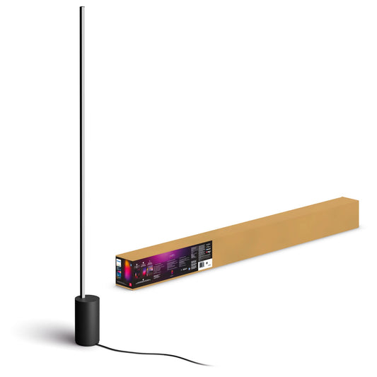 Smart Floor Lamp with Gradient Color Lighting, Black
