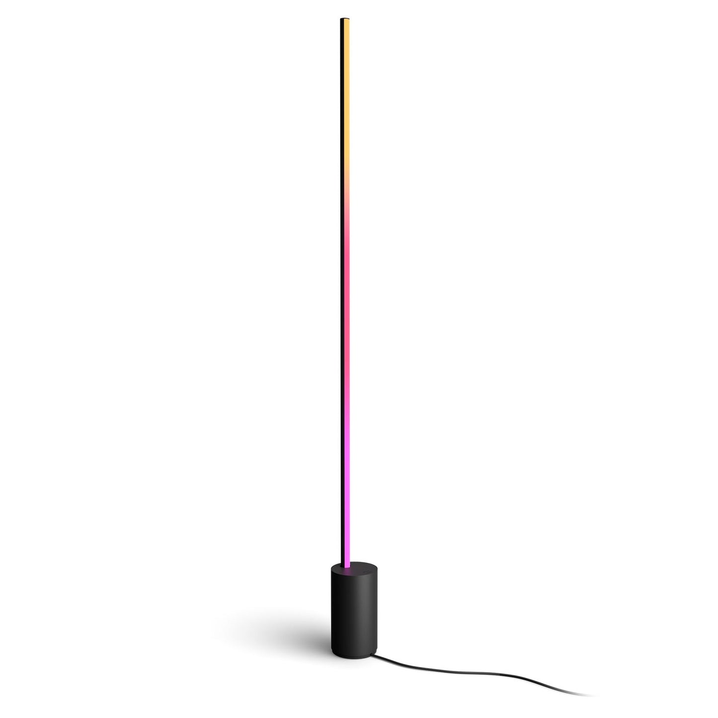 Smart Floor Lamp with Gradient Color Lighting, Black