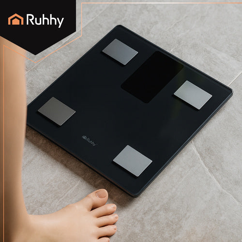 Smart LCD Bathroom Scale, Black, 226kg Capacity