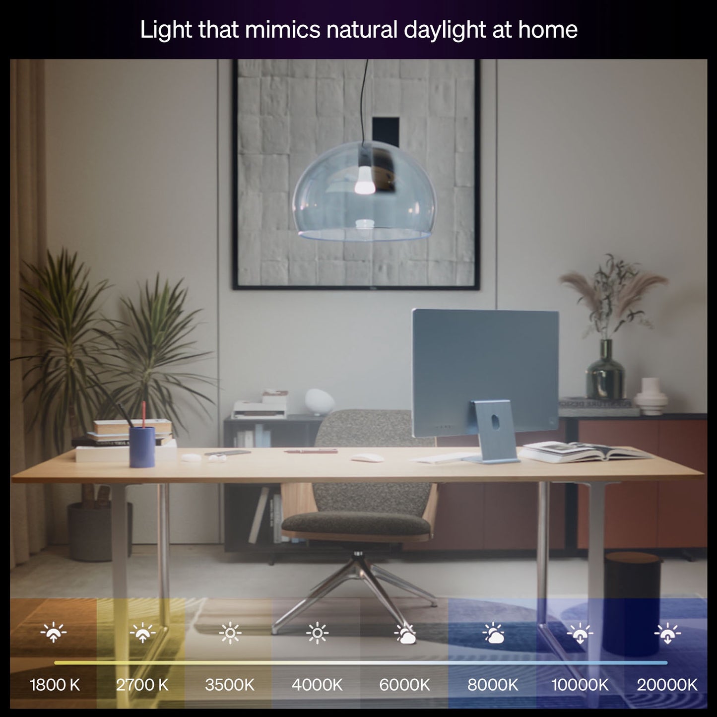 Smart LED Bulb E27, 1100lm, White Ambiance, 2-Pack