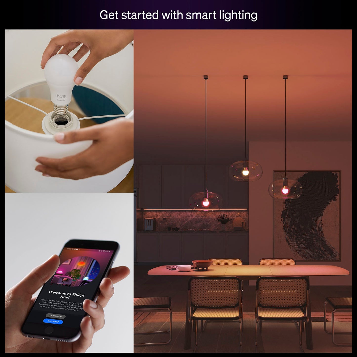 Smart LED Bulb E27 60W 806lm, White & Color Ambiance