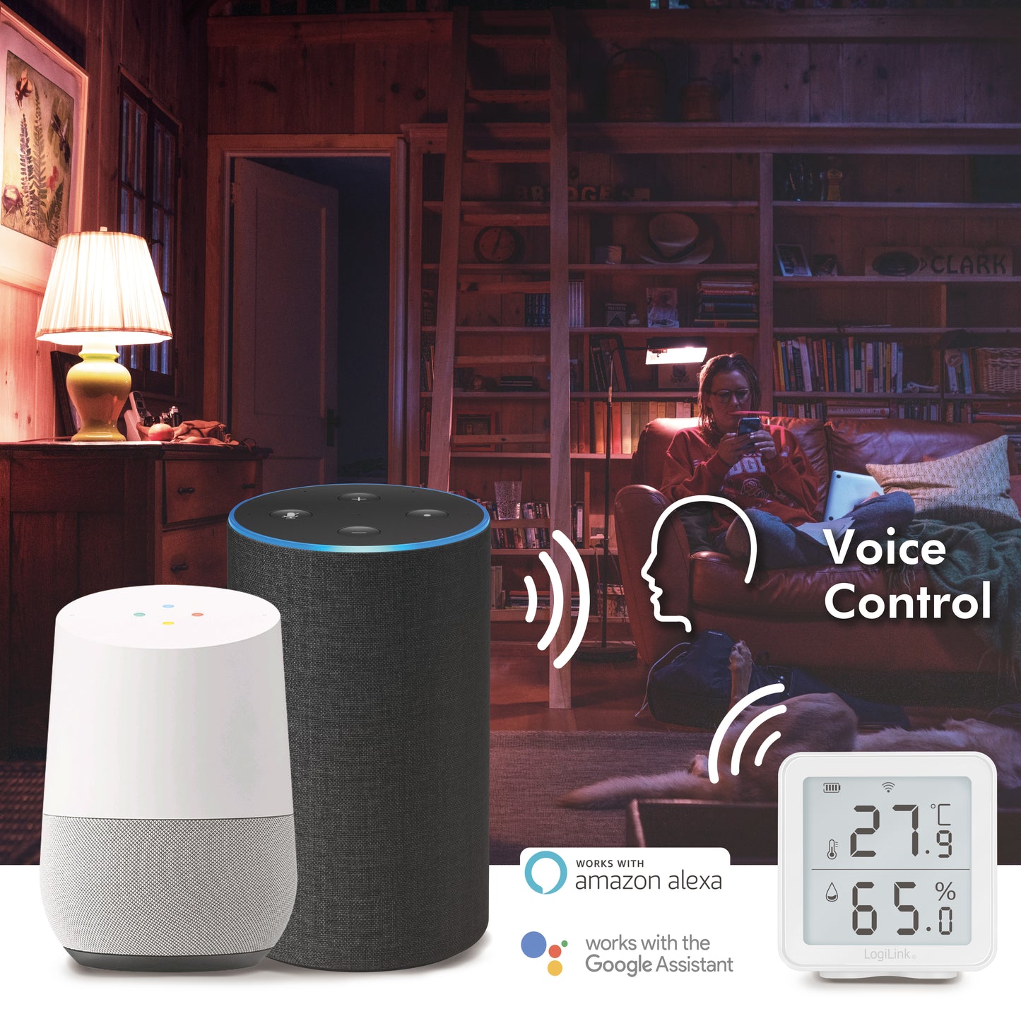 Smart Temp & Humidity Sensor Wifi Tuya