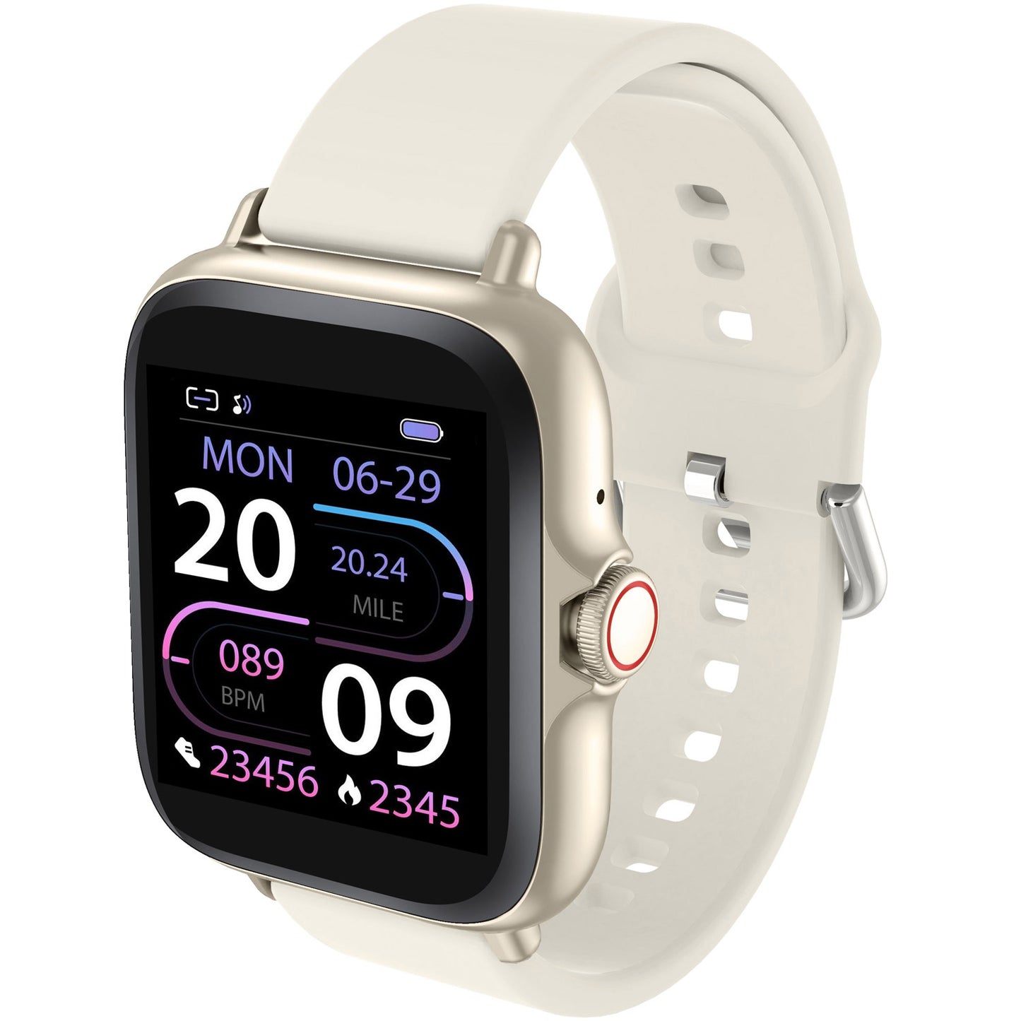 SmartWatch 1.44" display Heart sensor Beige