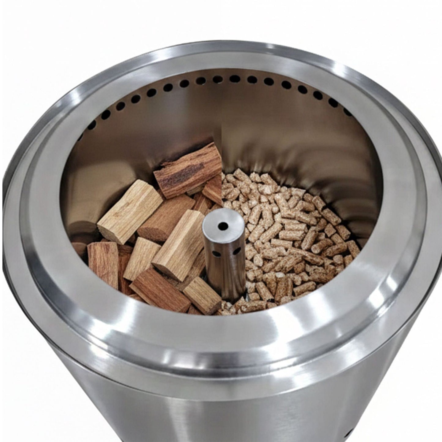 Smoke-Free Stainless Steel Fire Bowl, 38 cm