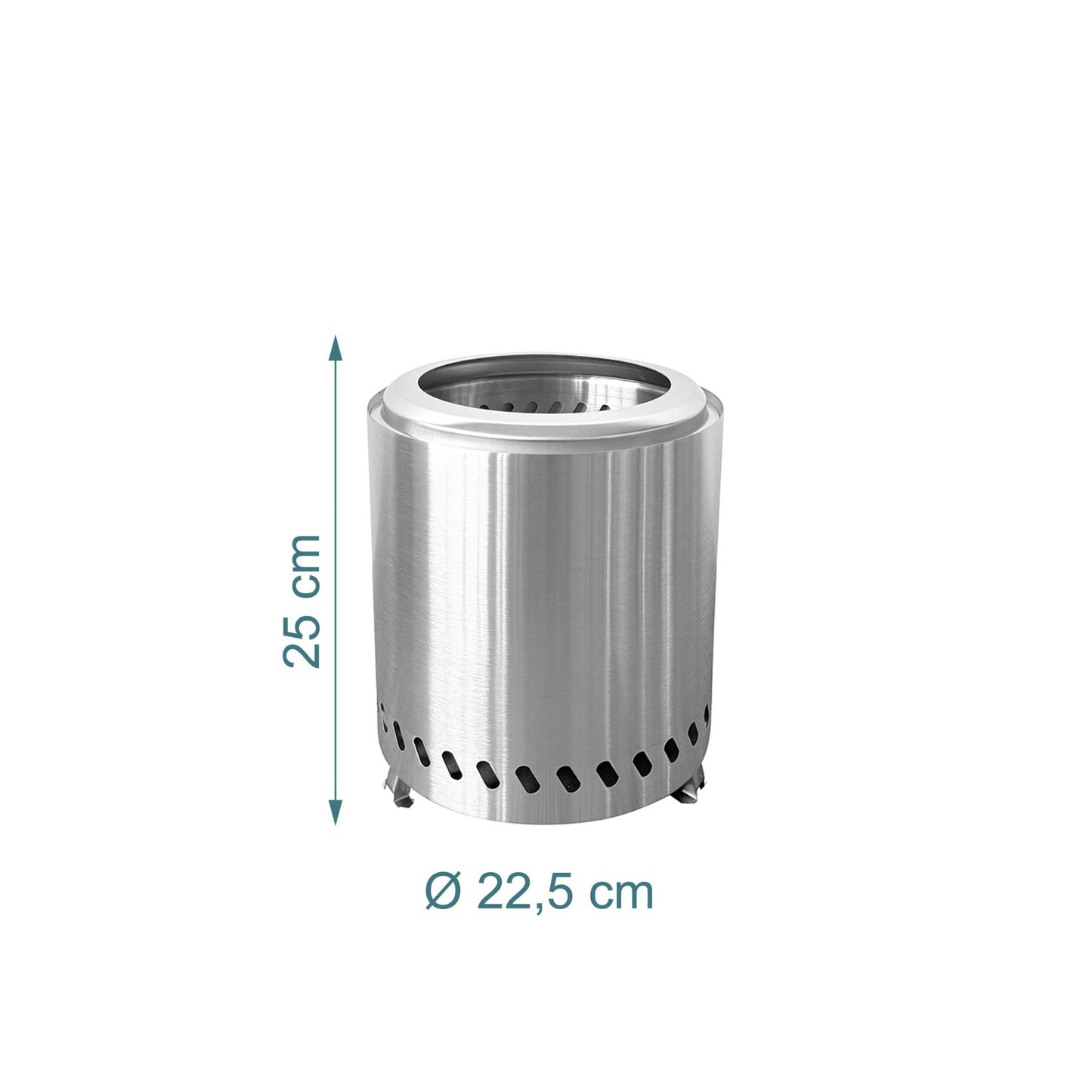 Smokeless Stainless Steel Tabletop Fire Pit Ø22.5 cm