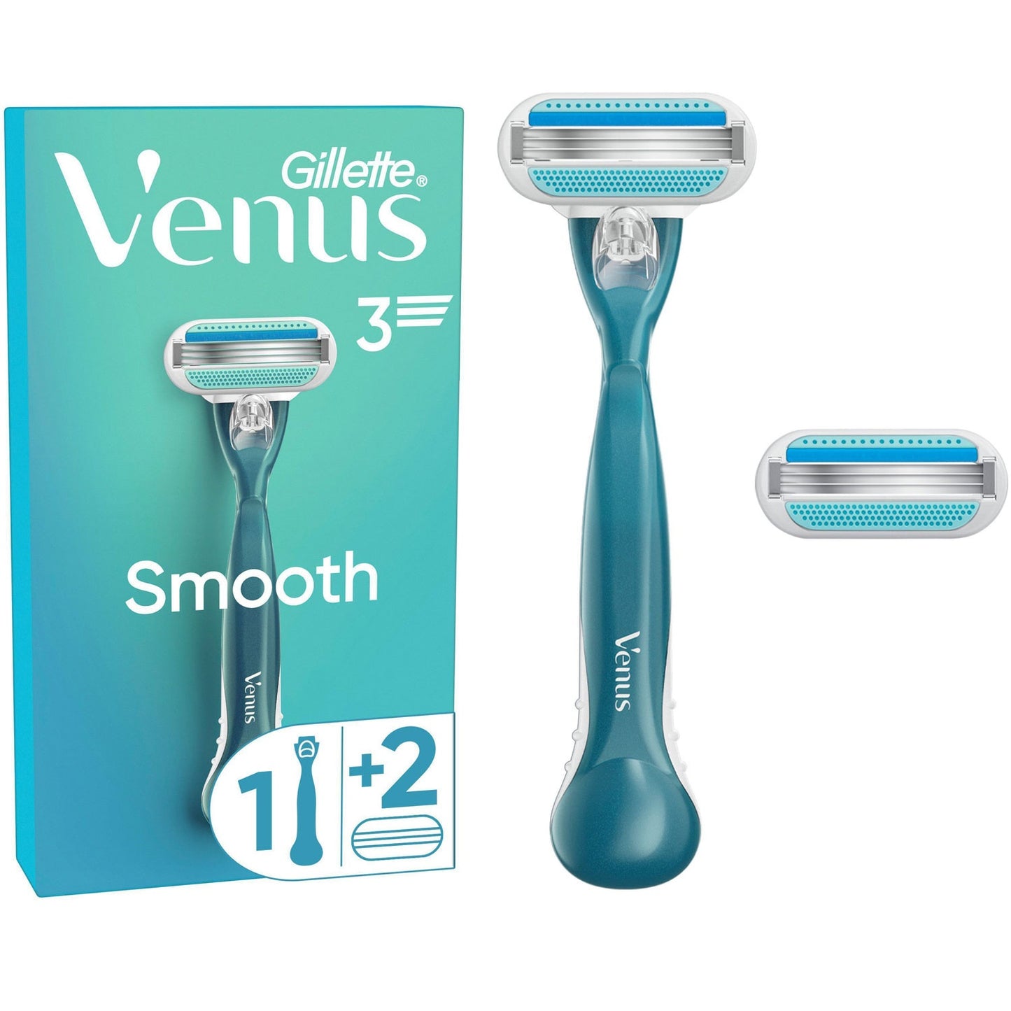 Smooth razor + 2 razor blades
