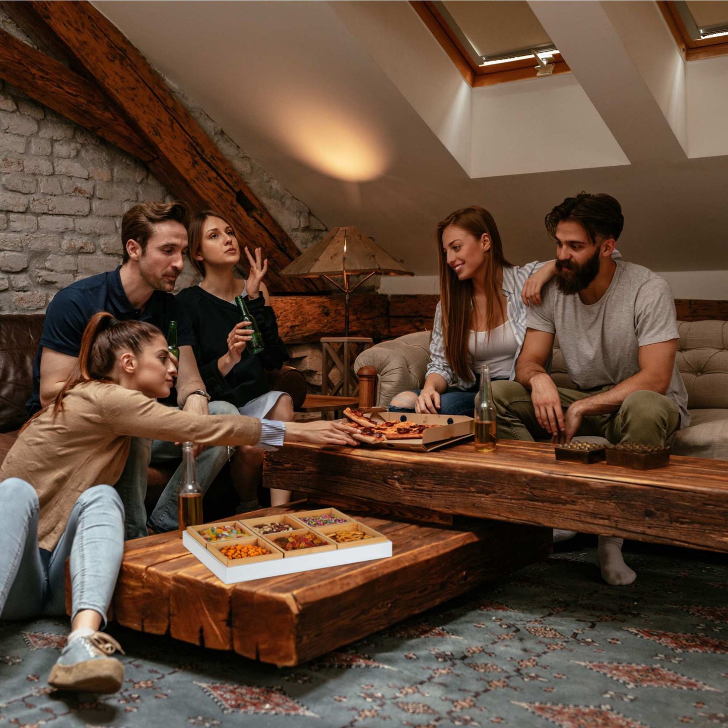 Snack bowl with serving tray