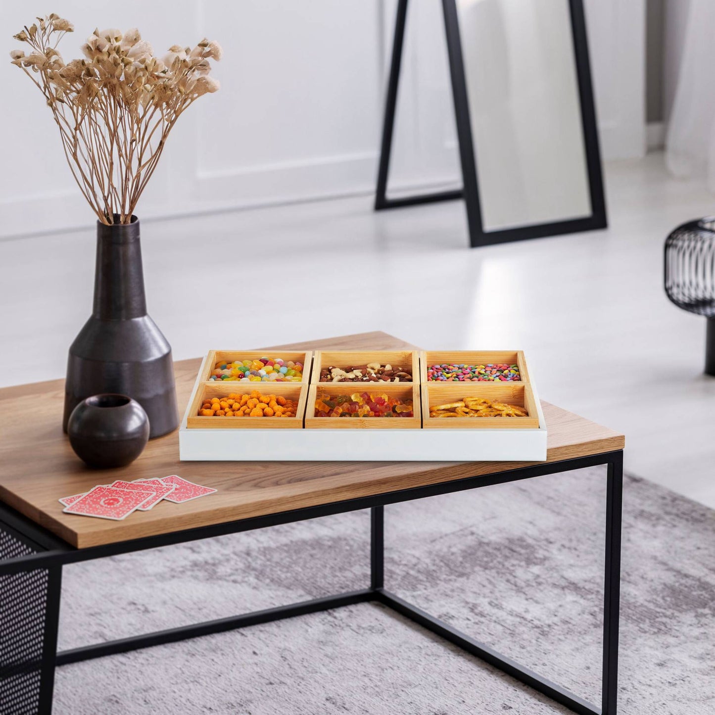 Snack bowl with serving tray