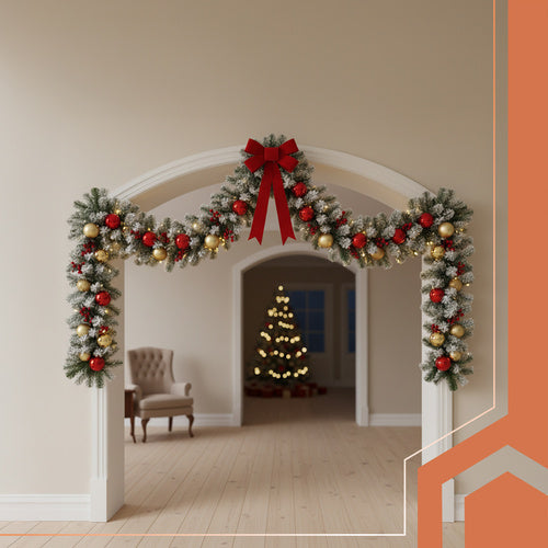 Snow-Covered Christmas Garland, 270cm, Flexible PVC