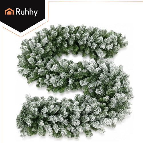 Snow-Covered Christmas Garland, 270cm, Flexible PVC