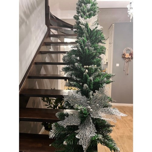 Snow-covered Christmas tree garland 2.7m HQ Ruhhy 22326