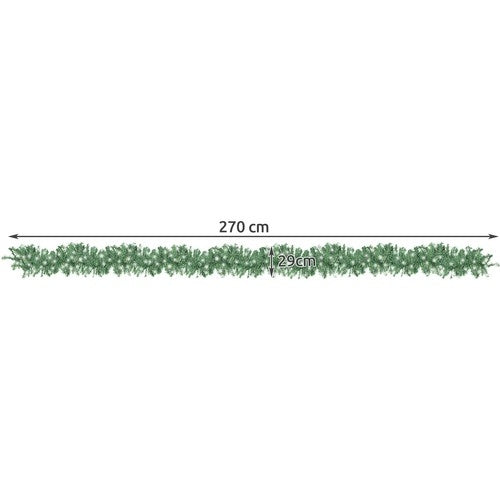 Snow-covered Christmas tree garland 2.7m HQ Ruhhy 22326