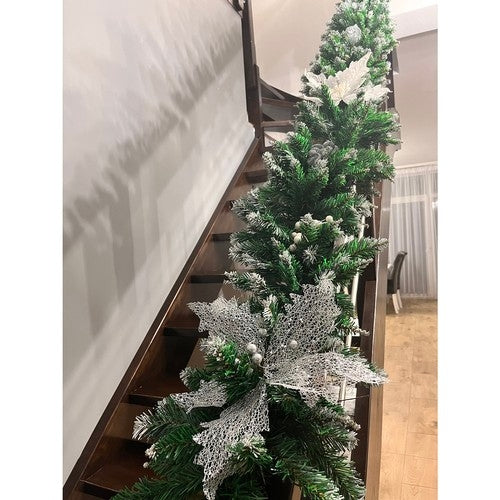 Snow-covered Christmas tree garland 2.7m HQ Ruhhy 22326