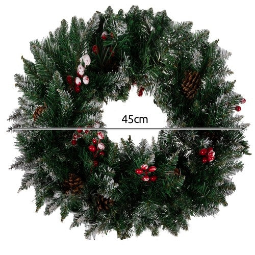 Snow-covered Christmas wreath Ruhhy 22302