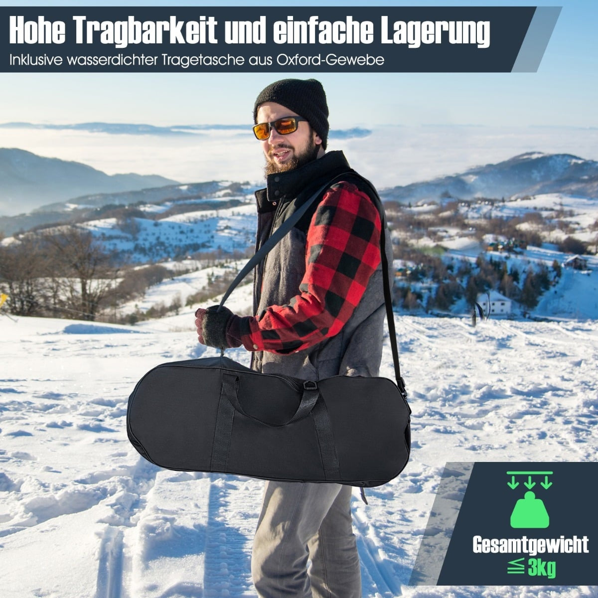 Snowshoe Set 63 cm with Ratchet Bindings, Blue