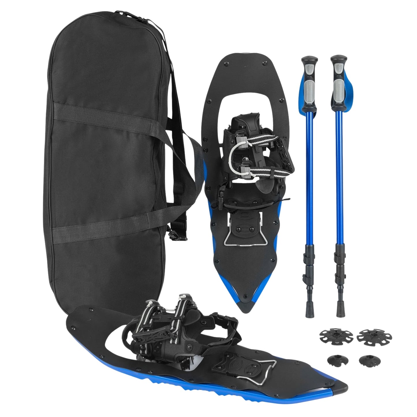 Snowshoes with Heel Lift, Trekking Poles & Bag, Size 35-45