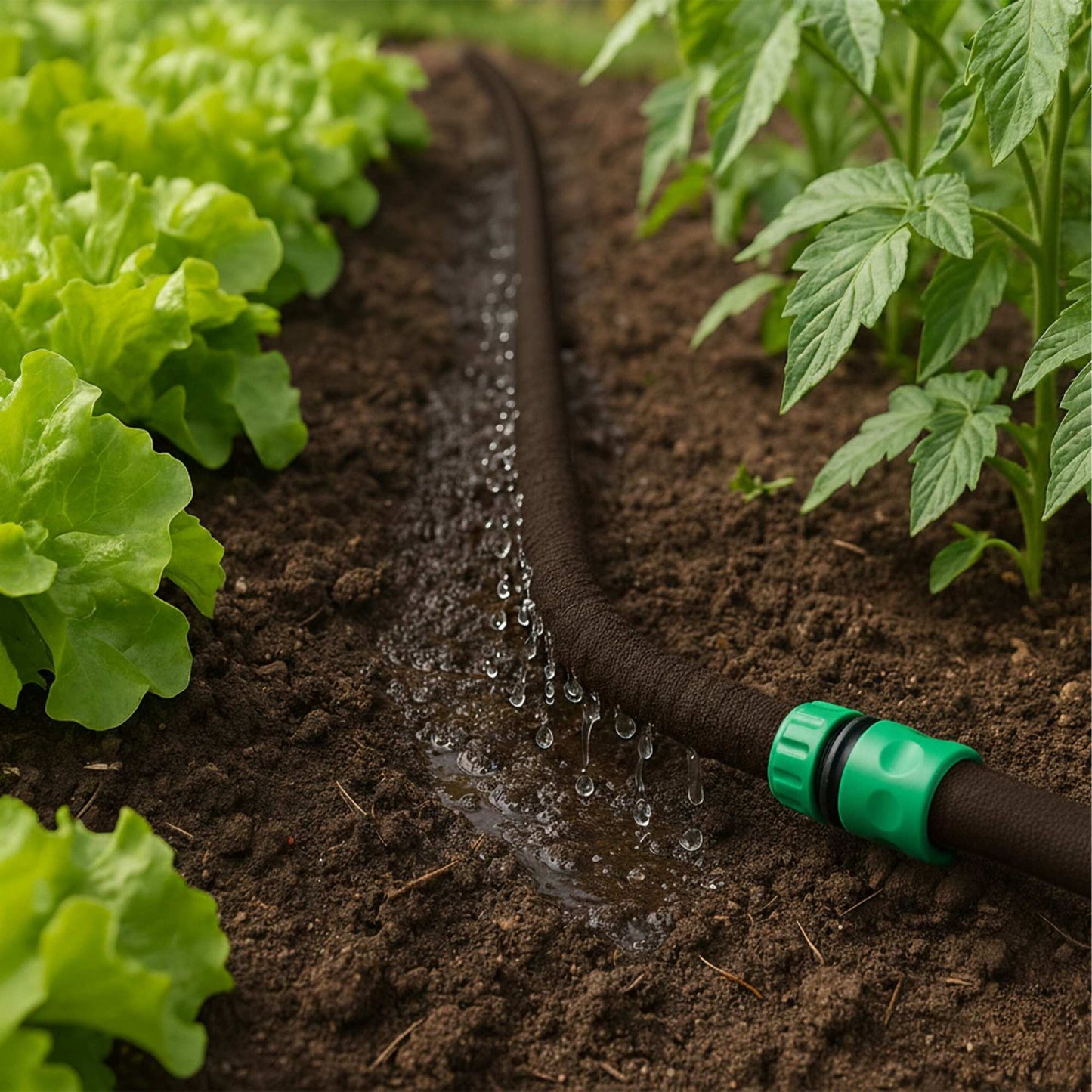 Soaker Hose for Hedges and Flower Beds, 50ft