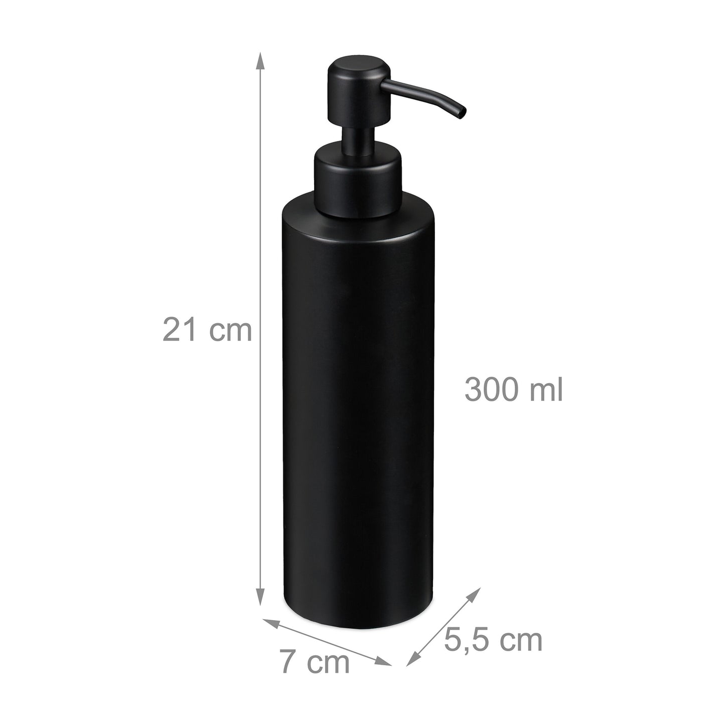 Soap pump in stainless steel 300 ml