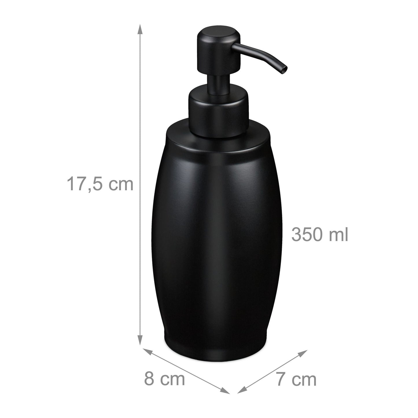 Soap pump in stainless steel 350 ml