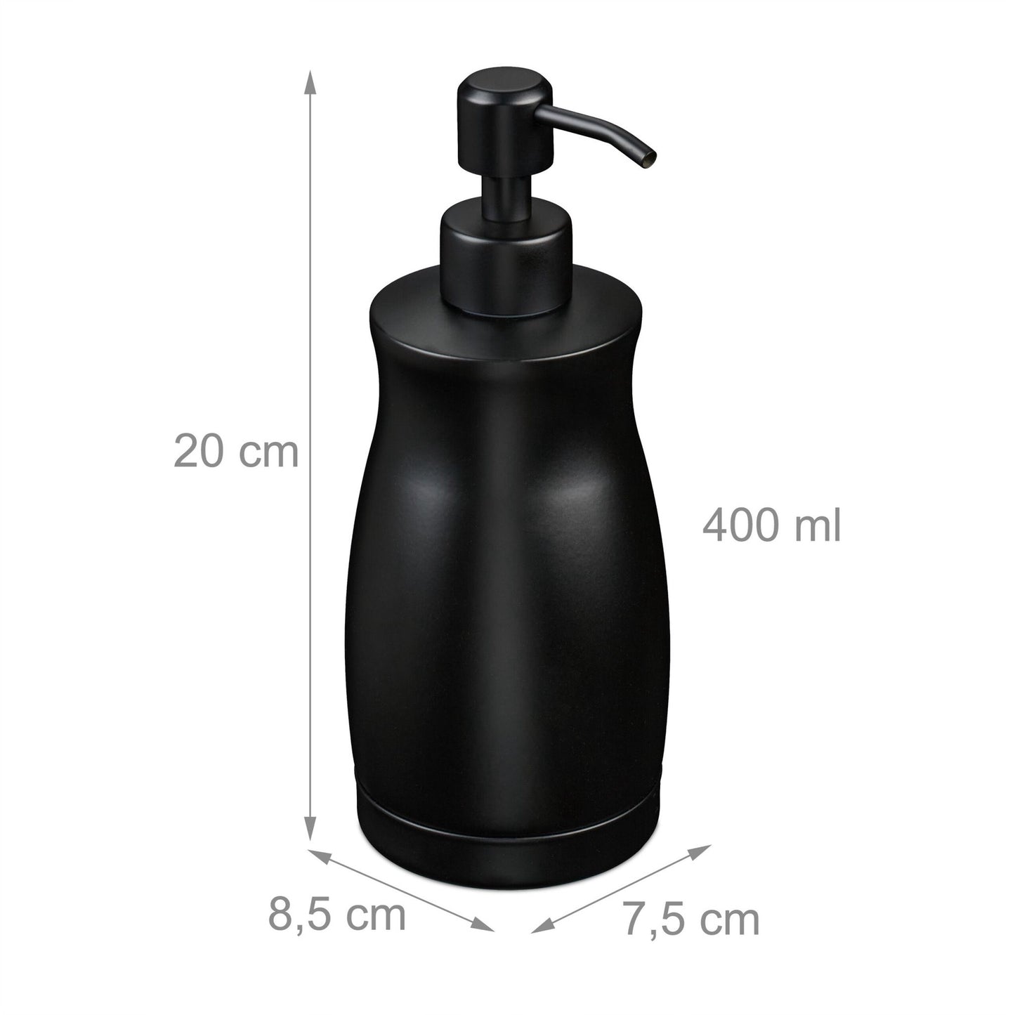 Soap pump in stainless steel 400 ml