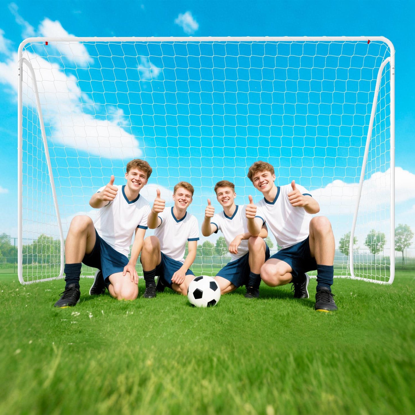 Soccer Goal for Training & Games, UV-Resistant, Anchors Included