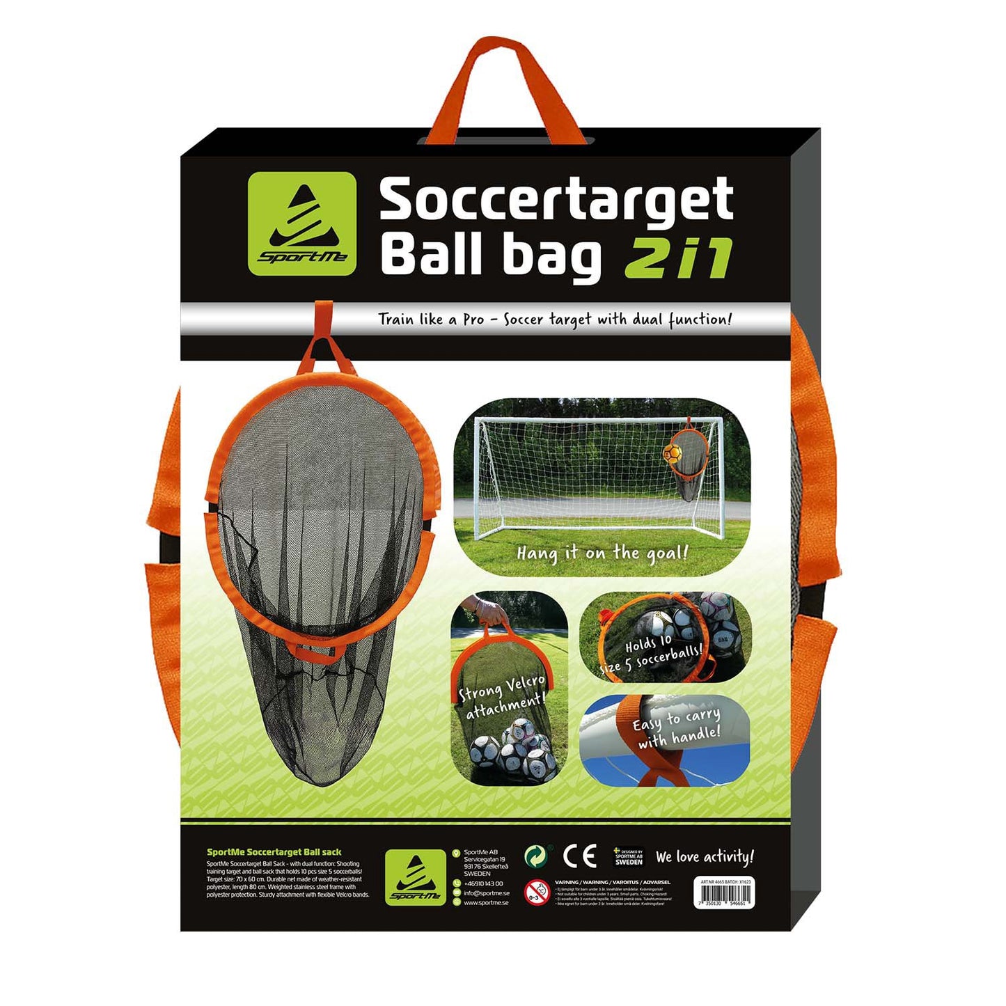 Soccer Target & Ball Bag – Holds 10 Size 5 Balls