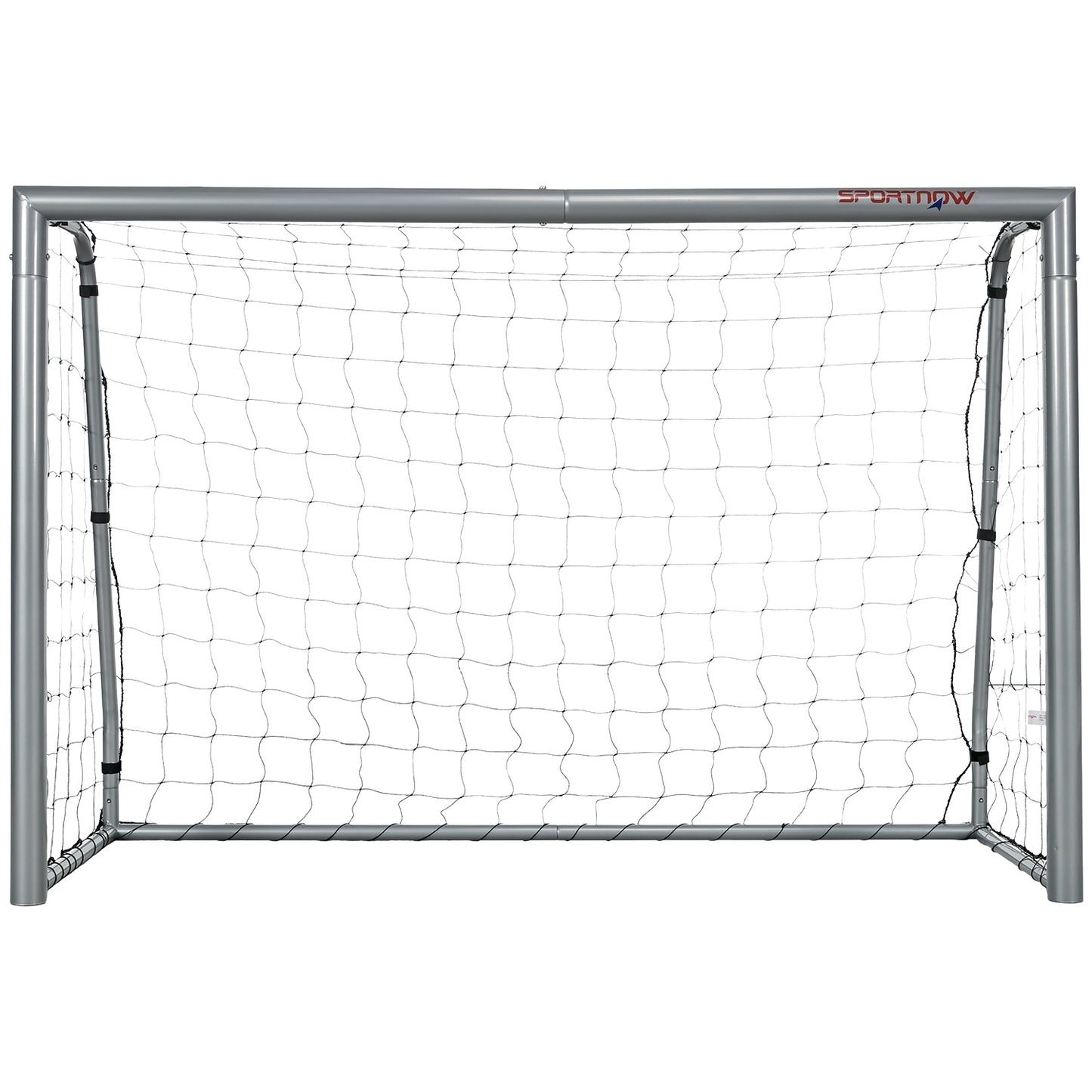 Soccer goal in steel with PE Mesh, 240x85x160 cm, Grey