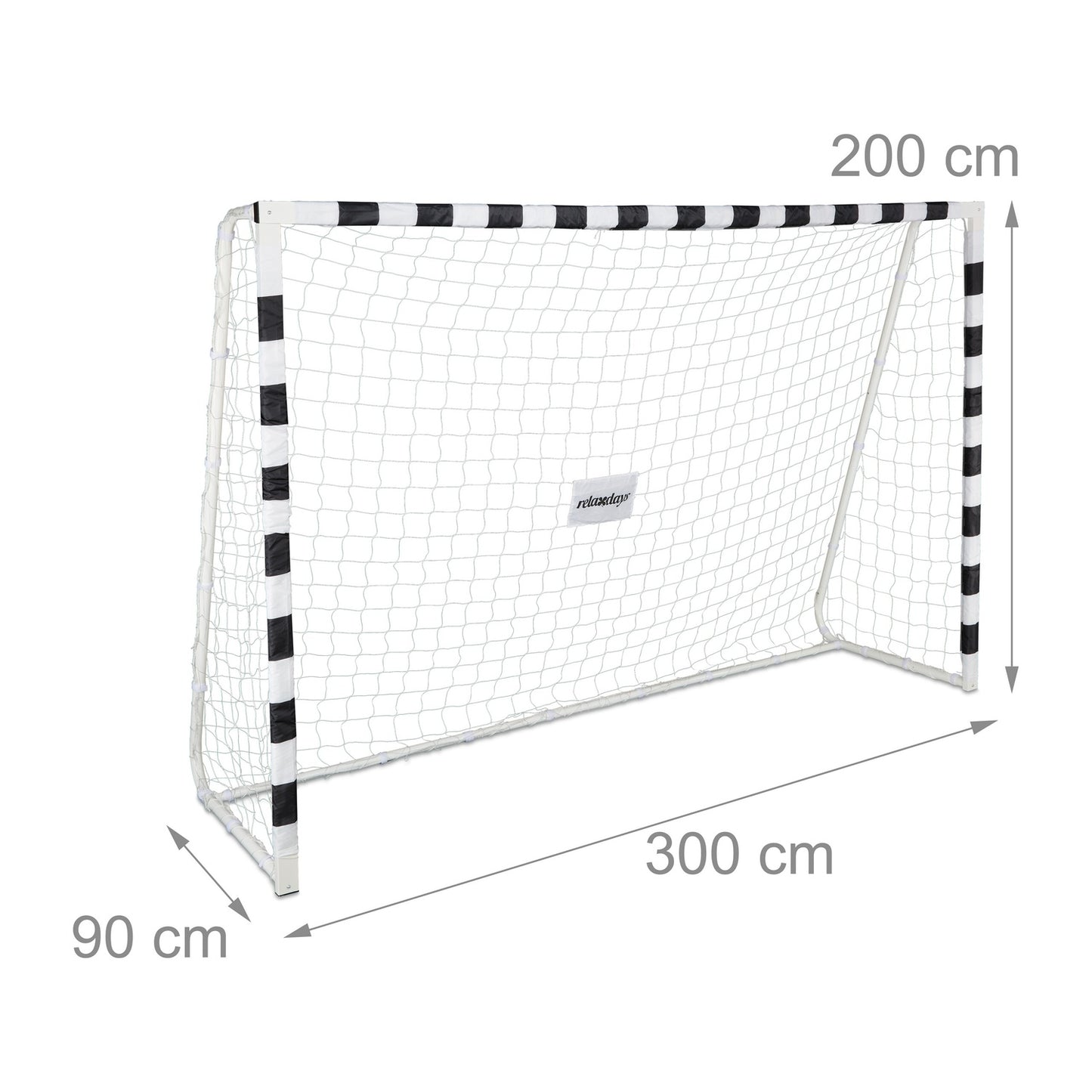 Soccer goal in white metal XXL