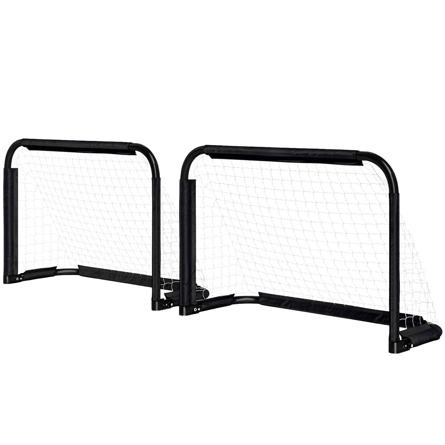Soccer goal set of 2 - Foldable metal frame, 90x36x60 cm