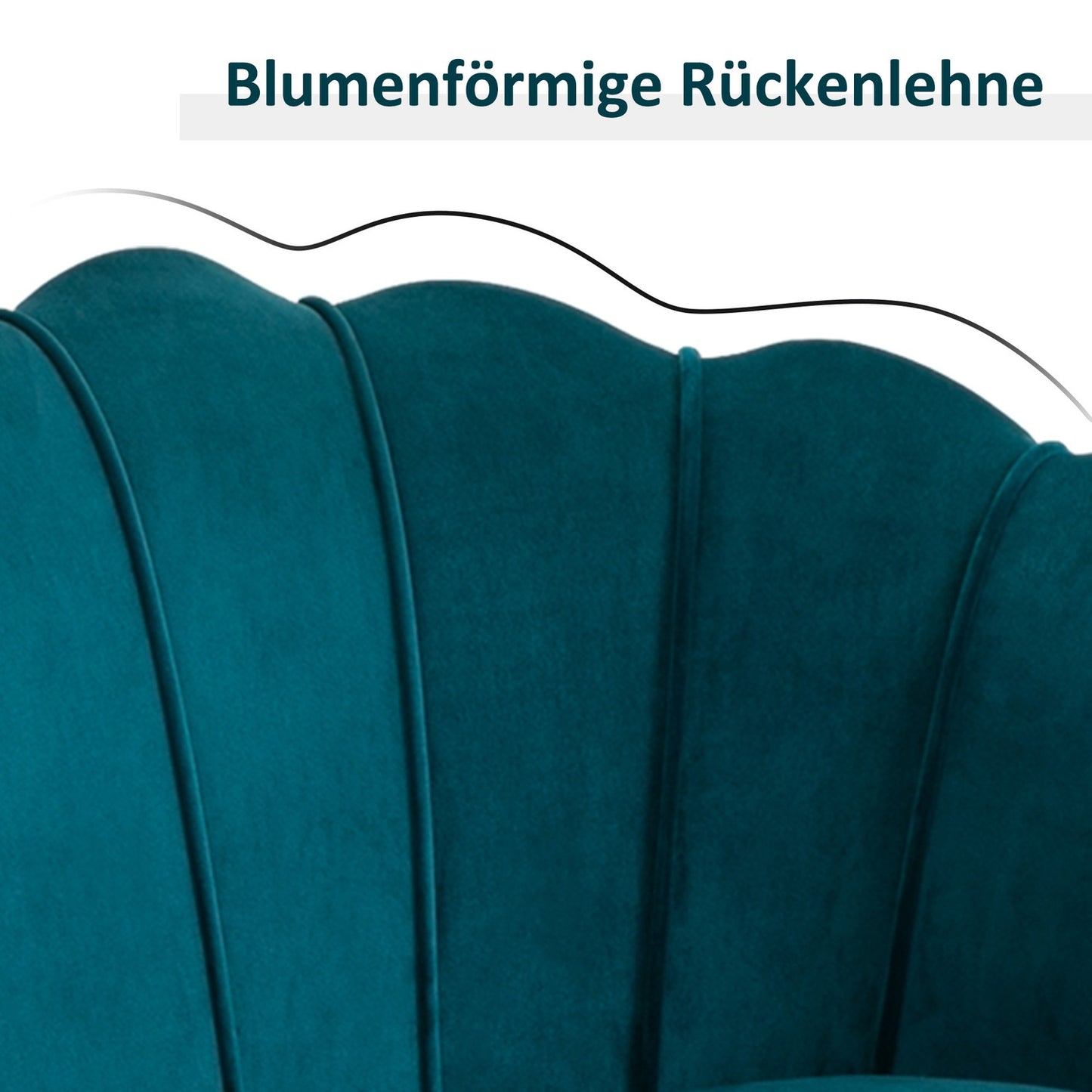 Modern 2-seater sofa, velvet look, 130 cm, dark green