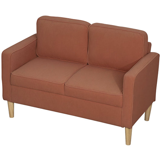 Pink 2-seater sofa with storage, modern upholstered design
