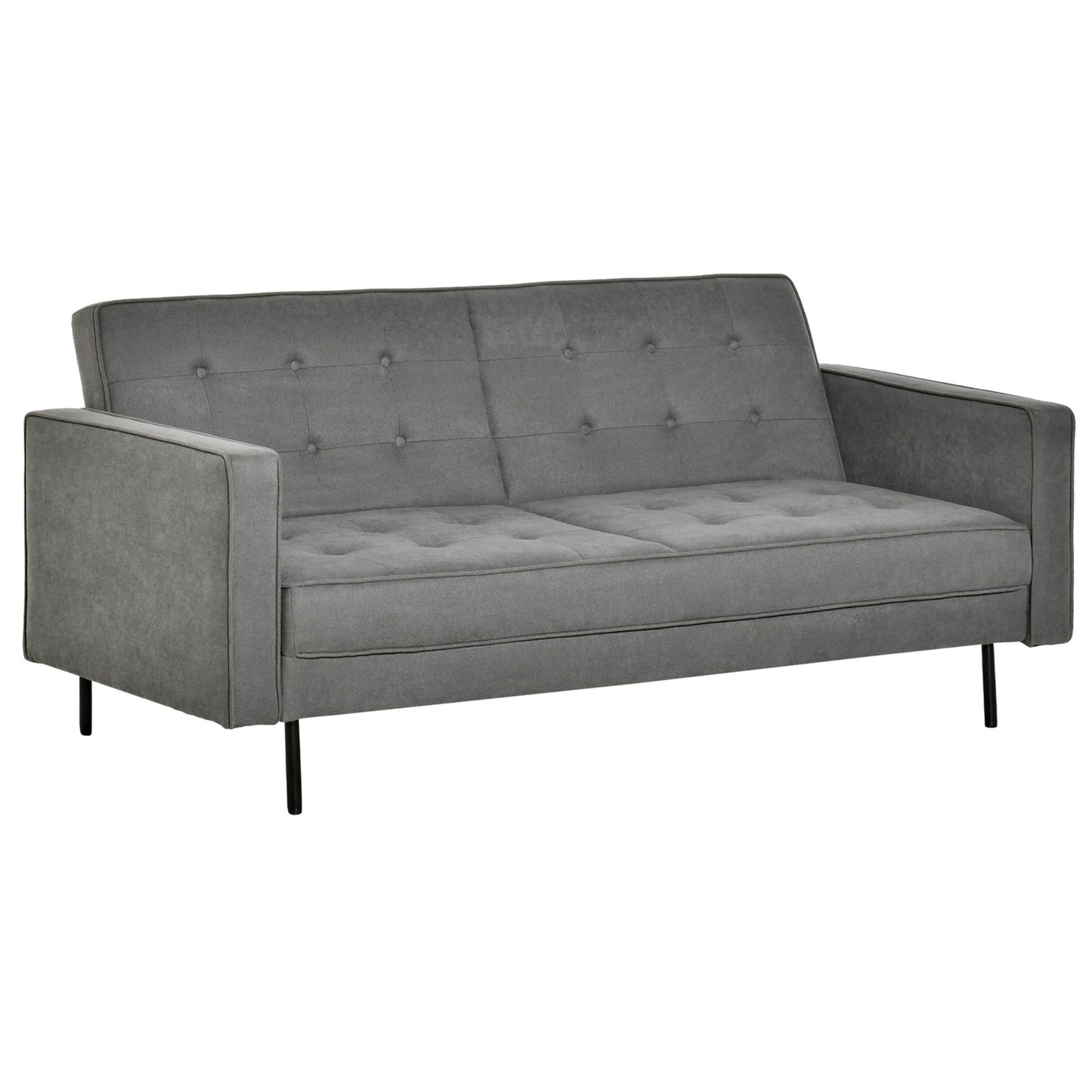 Convertible 3-seat sofa bed, adjustable, vintage grey