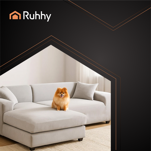 Sofa Cover, Light Gray, 190-230cm Stretch Fit