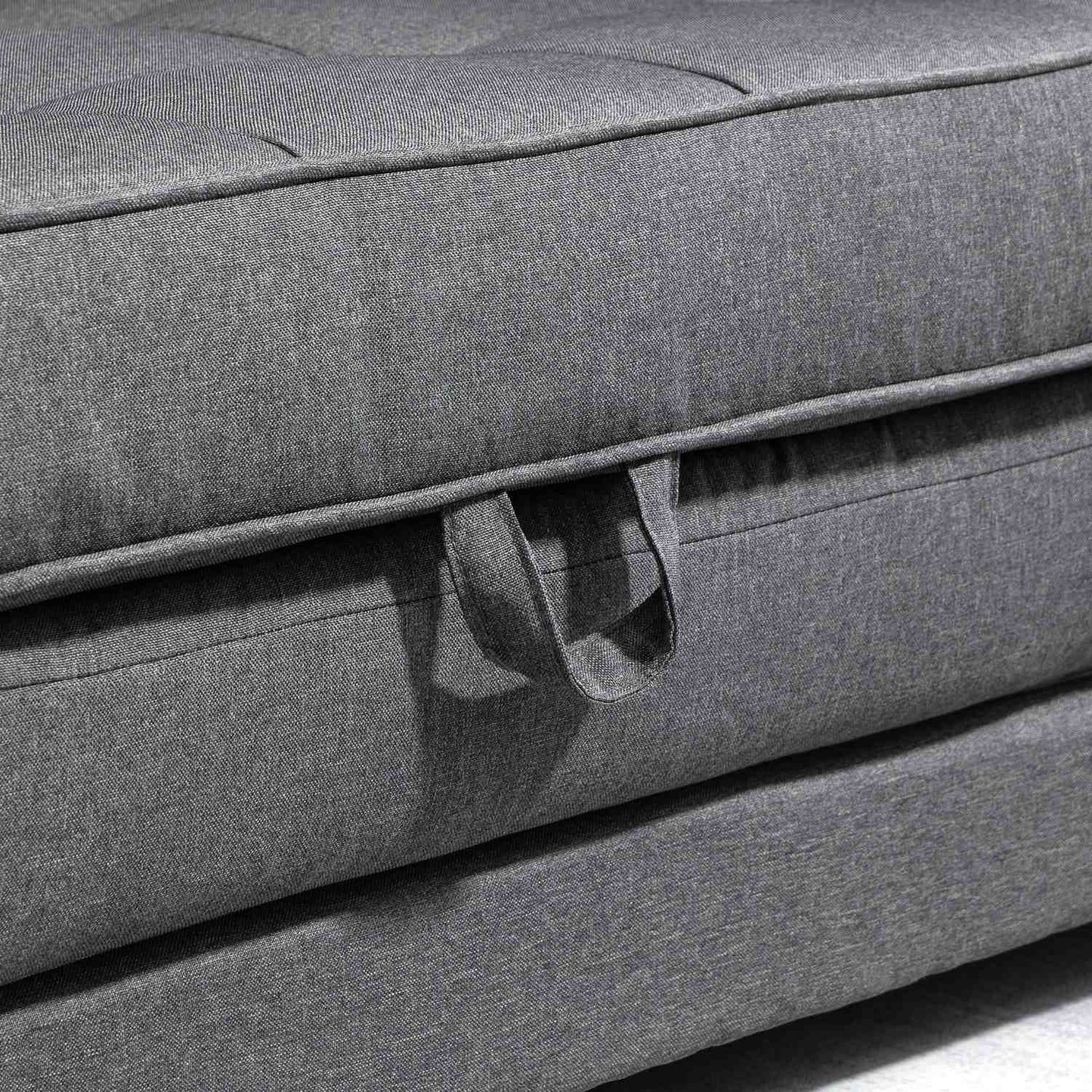 Gray linen Touch folding sofa bed with sleep function