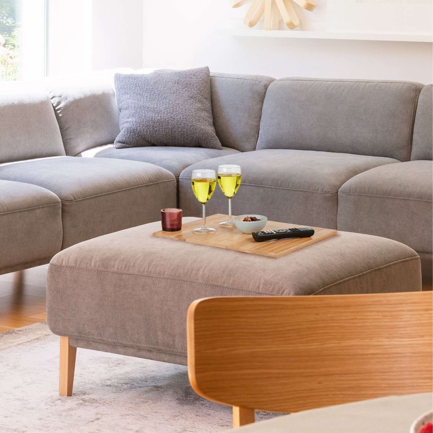 Sofa tray in bamboo