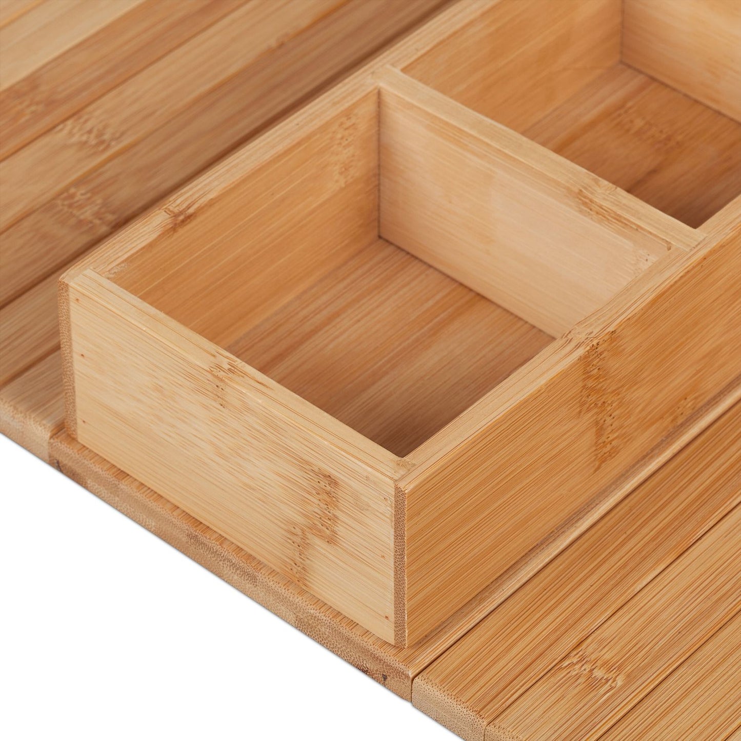 Sofa tray in bamboo with 3 compartments