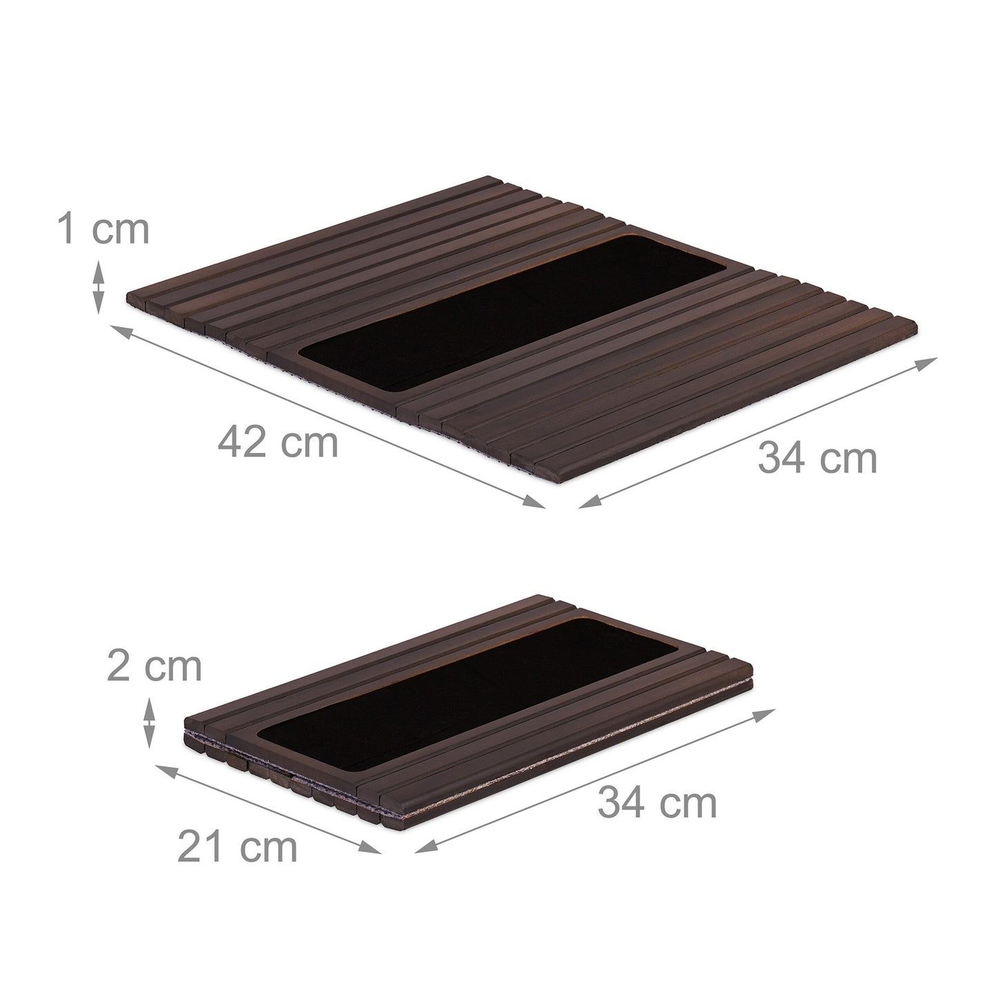 Sofa tray in dark brown bamboo