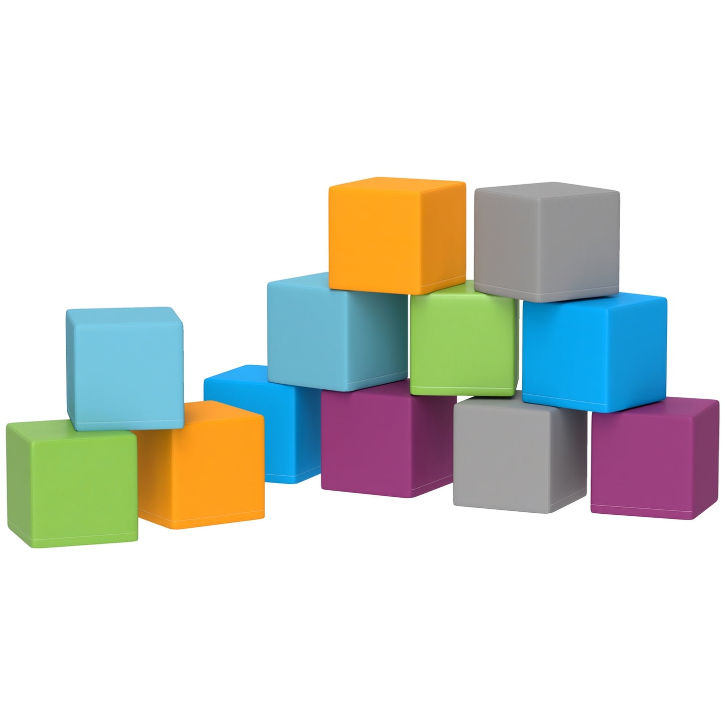 Building blocks in soft foam, artificial leather - 12 pieces