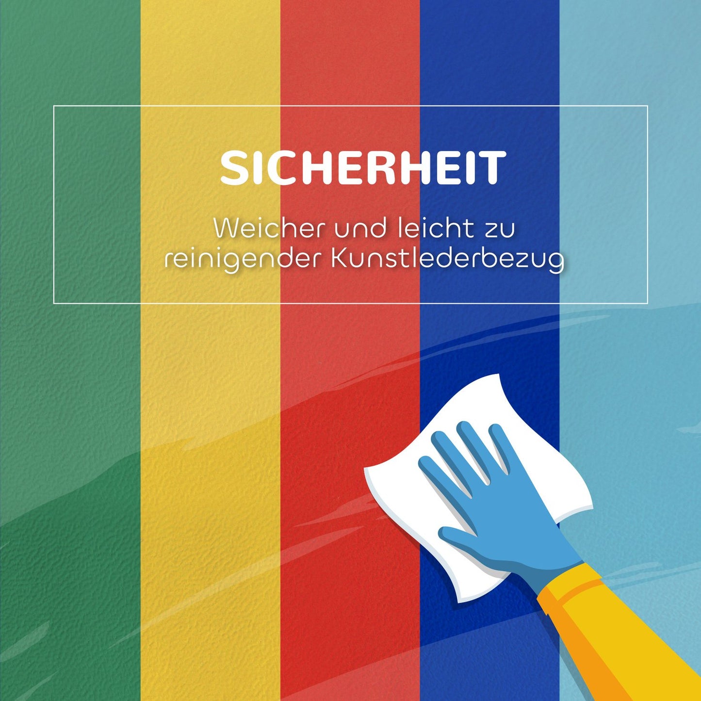Building blocks in foam for children, soft and safe, artificial leather