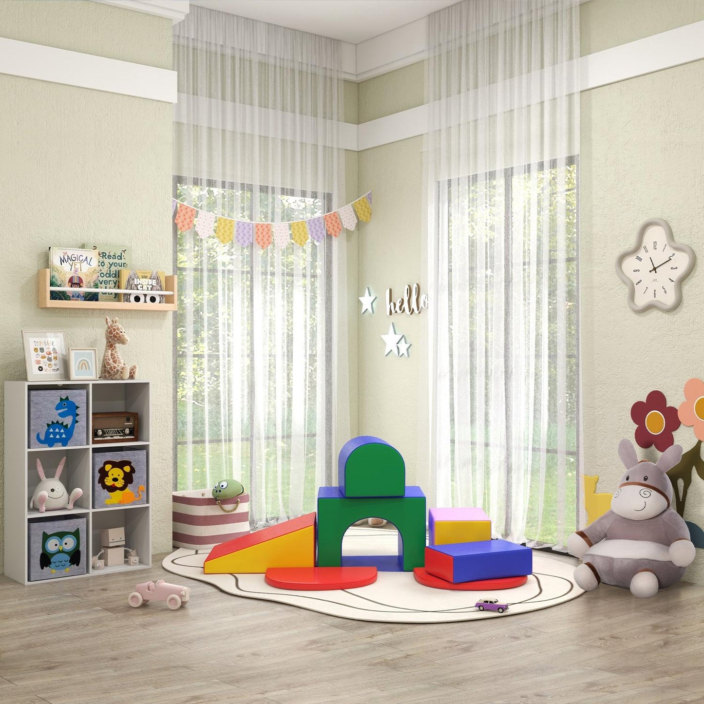 Building blocks in foam, EPE in artificial leather, 1-3 years