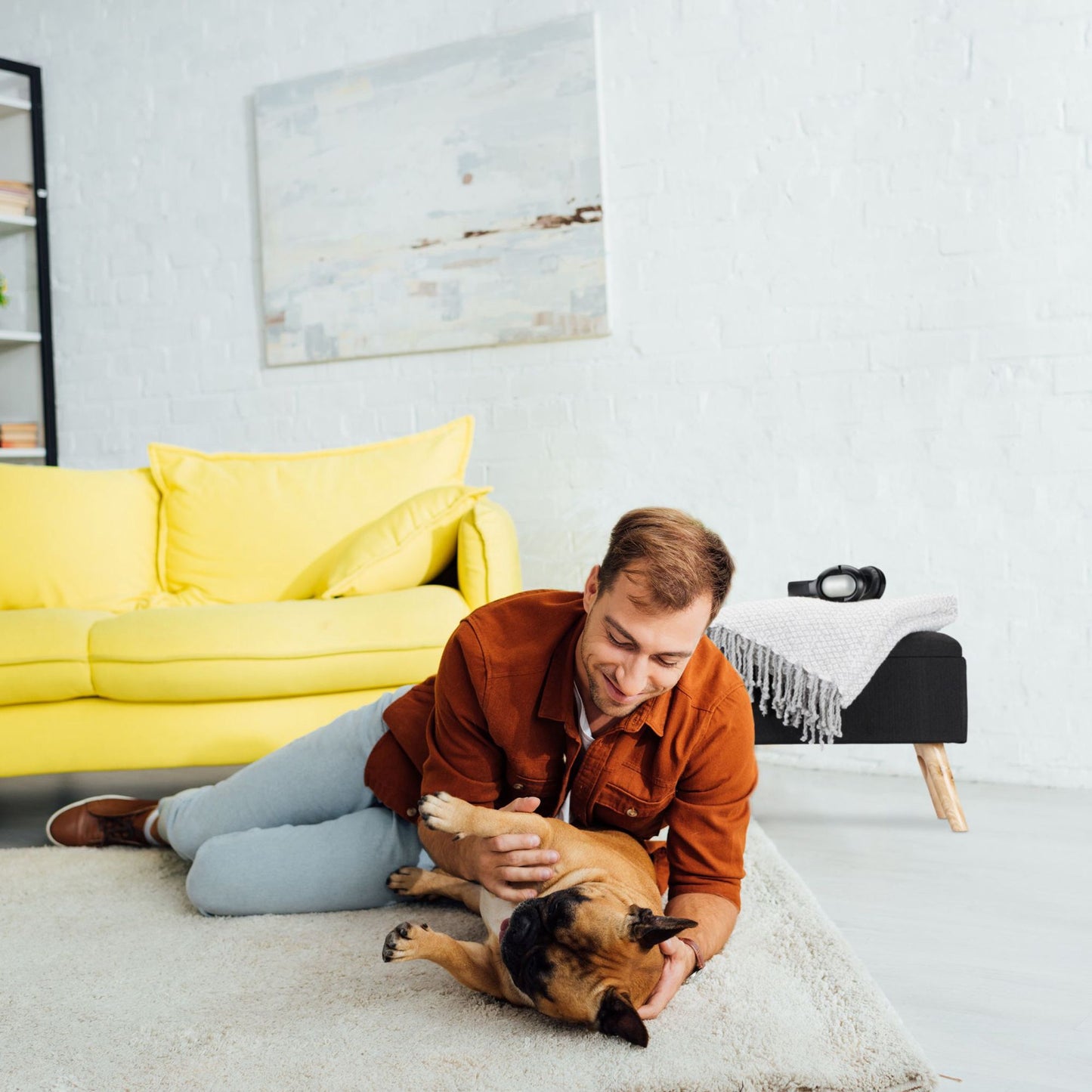 Soft bench with storage