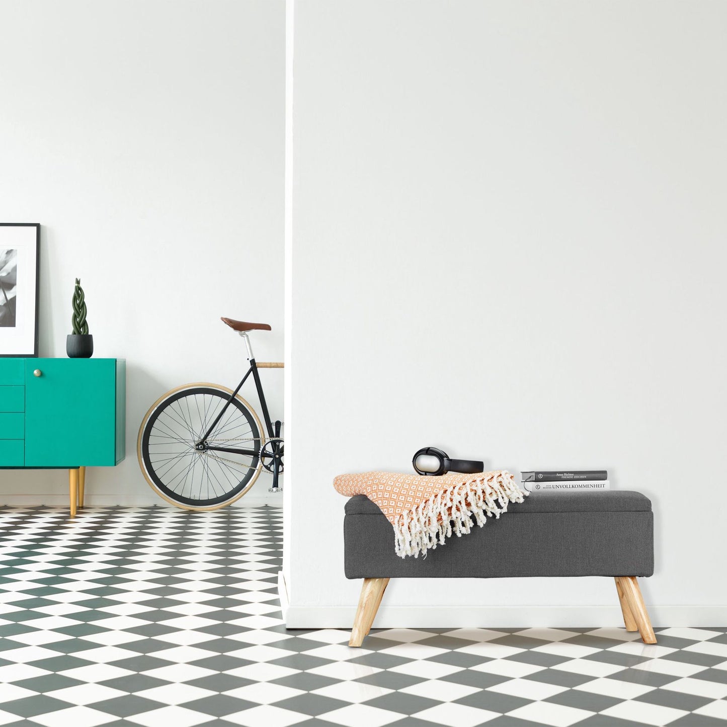 Soft bench with storage