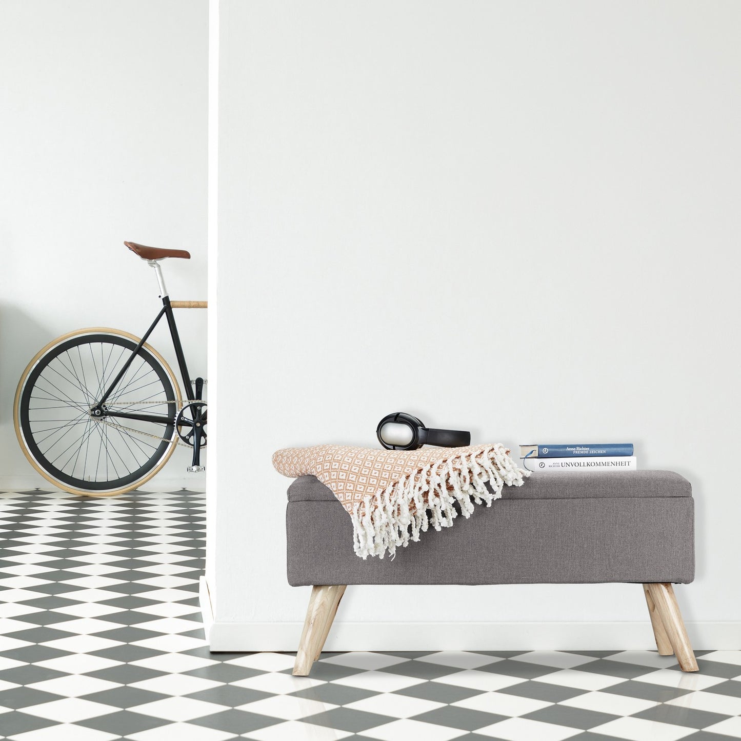 Soft bench with storage