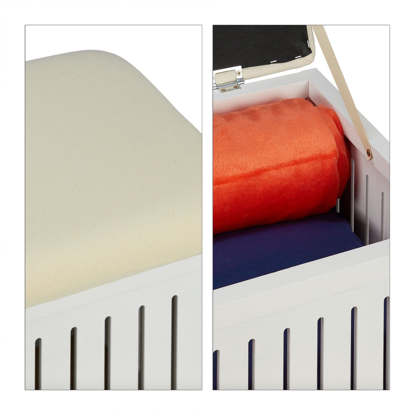Soft bench with storage
