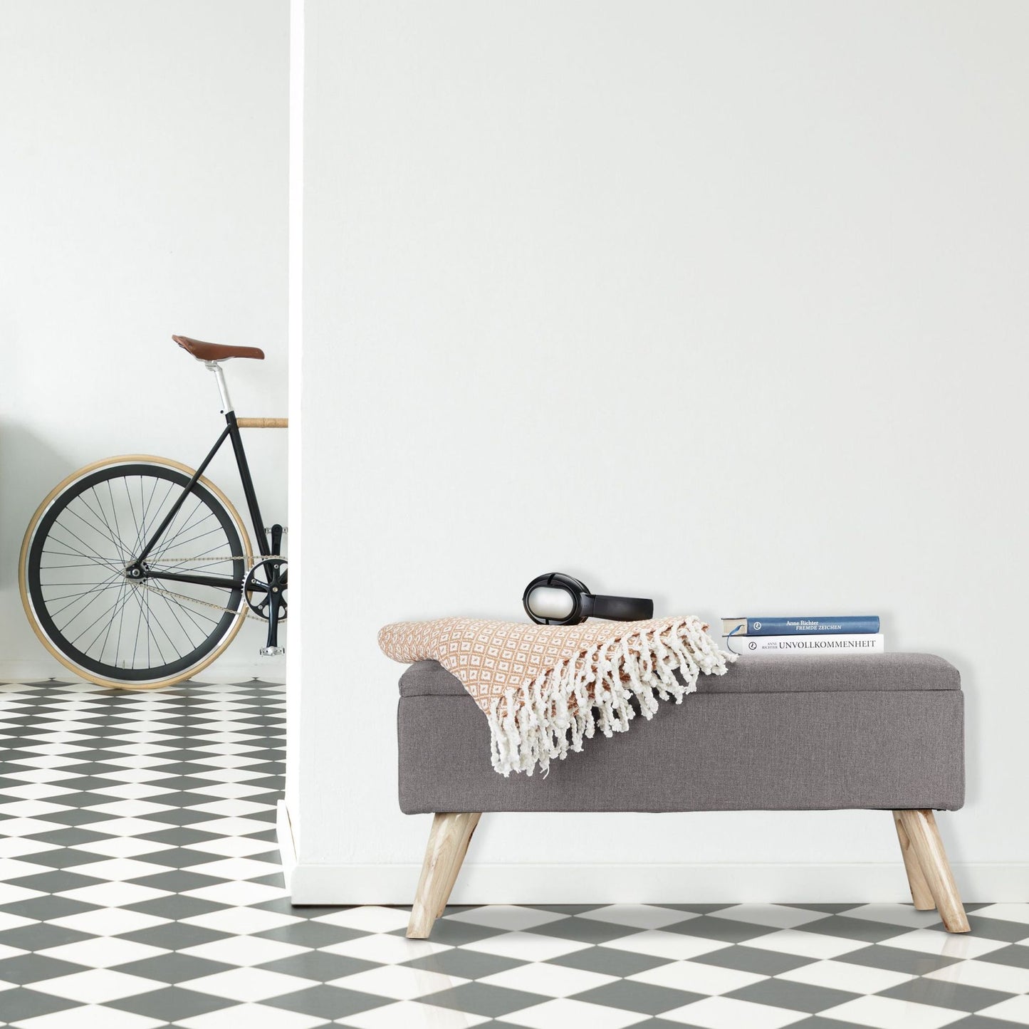 Soft bench with storage