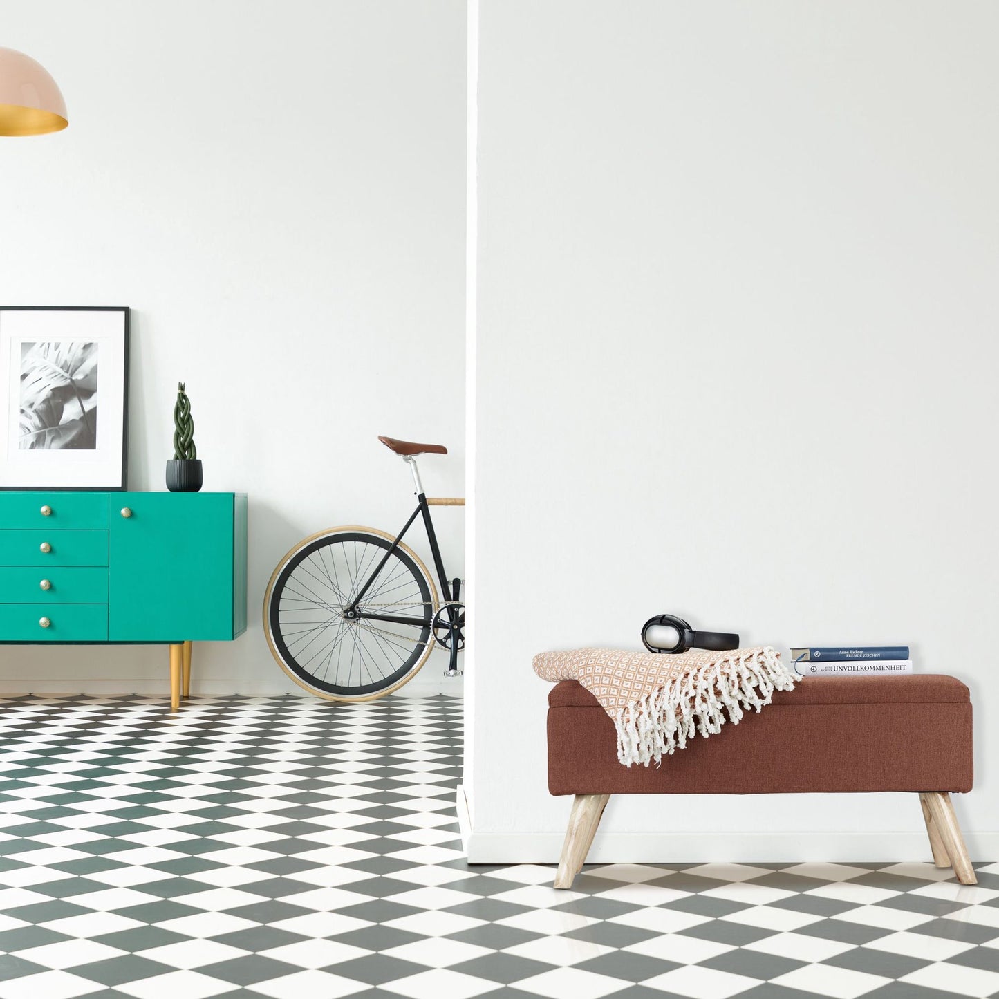 Soft bench with storage