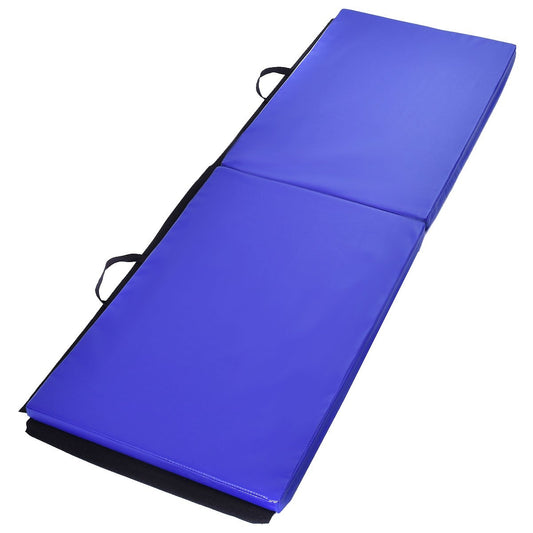 Soft floor mat gymnastics mat yoga mat folding mat gymnastics mat 180x60x4cm - blue